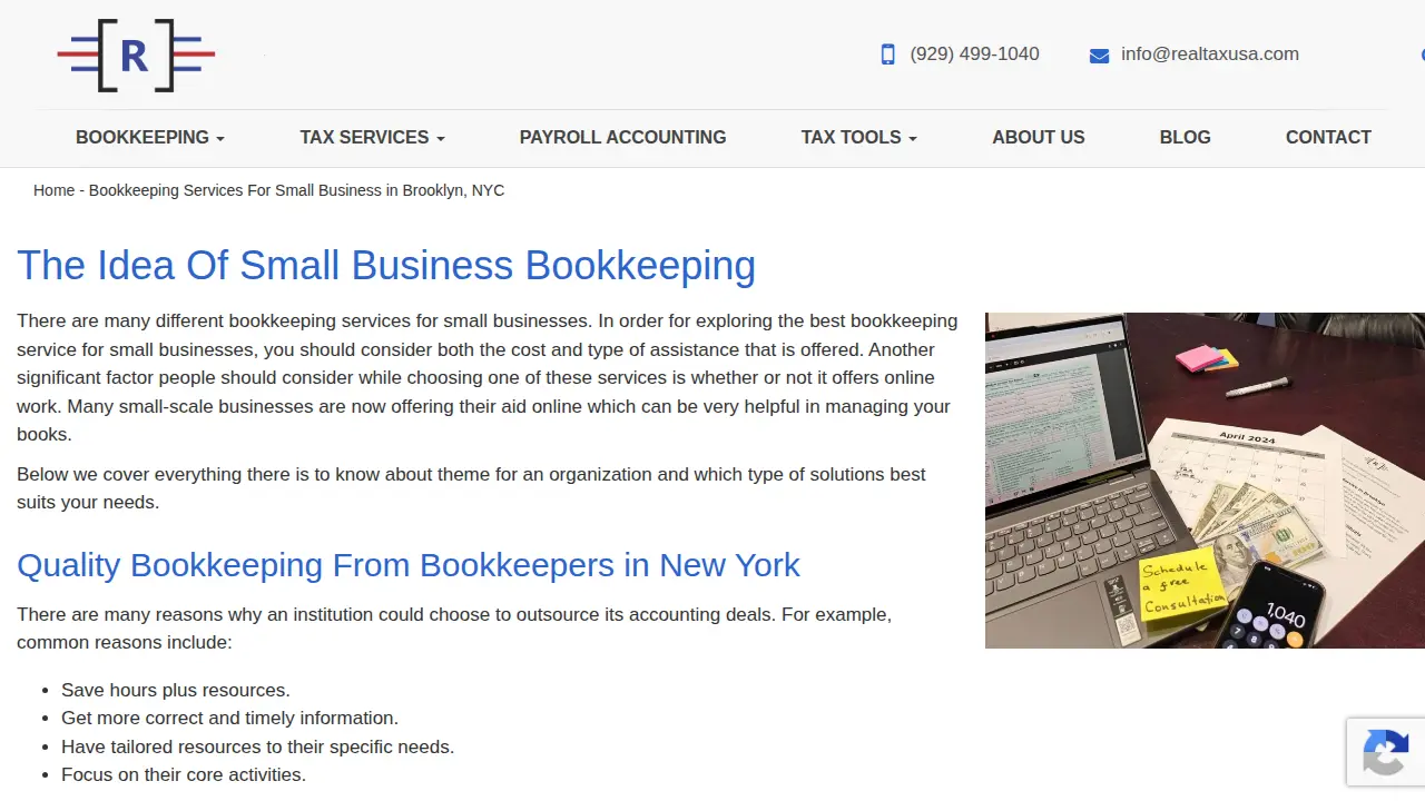 Real Tax USA- Accounting, Tax and Bookkeeping Services – Accountant in Brooklyn page