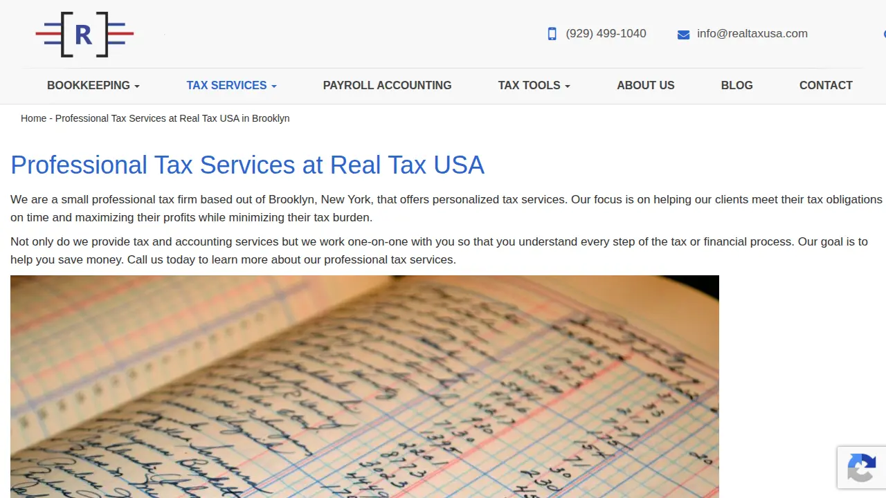 Real Tax USA- Accounting, Tax and Bookkeeping Services – Accountant in Brooklyn page
