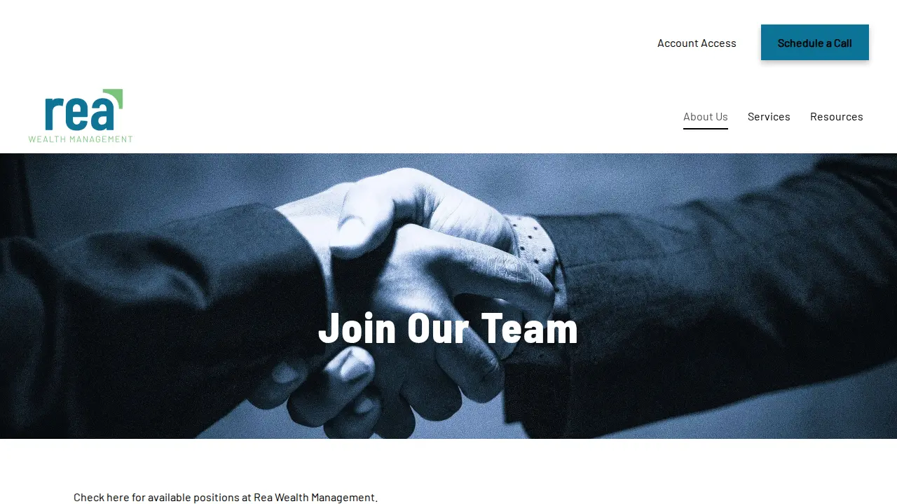 Rea Wealth Management page