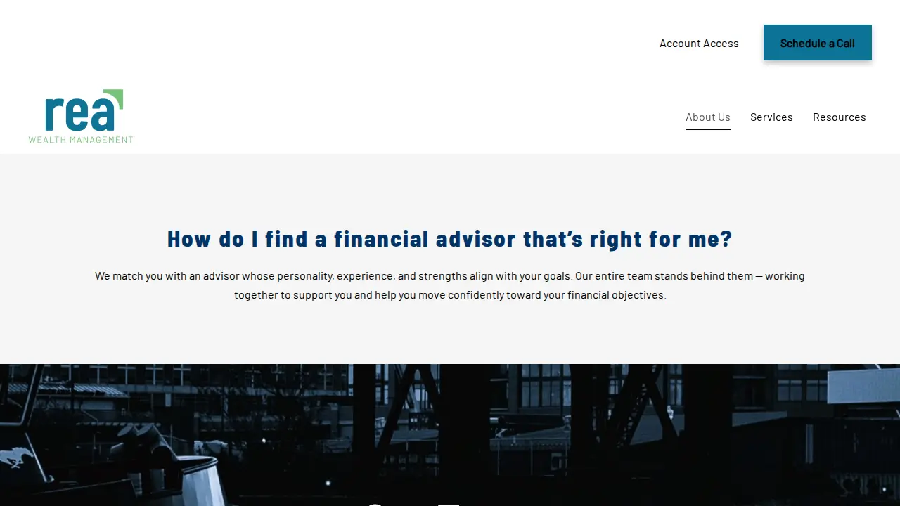 Rea Wealth Management page