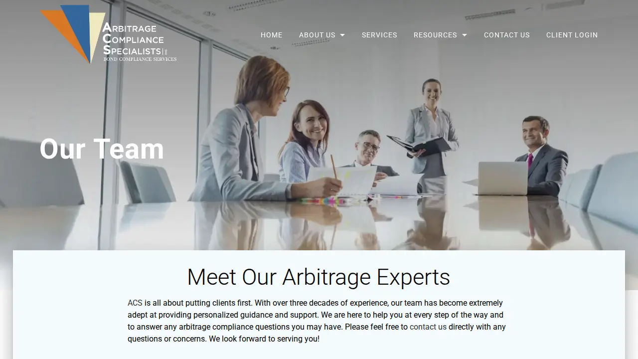 Arbitrage Compliance Specialists, Inc page