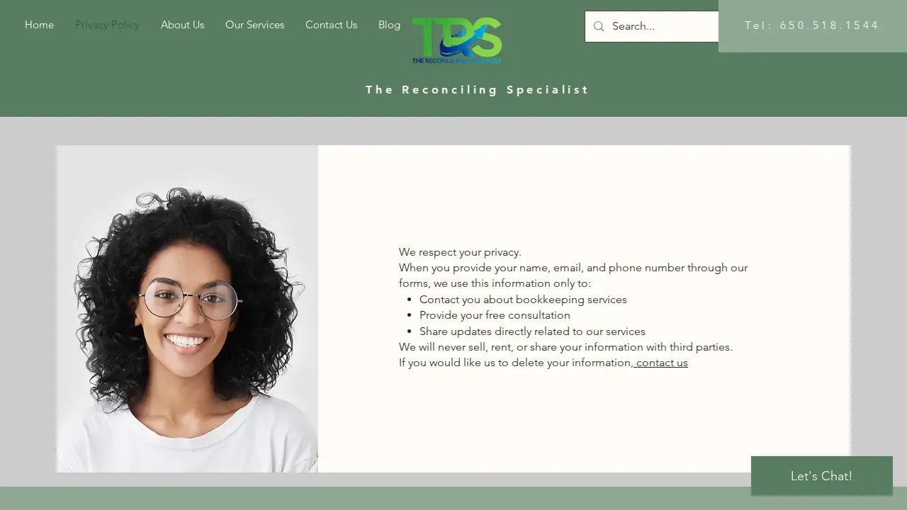 The Reconciling Specialist page