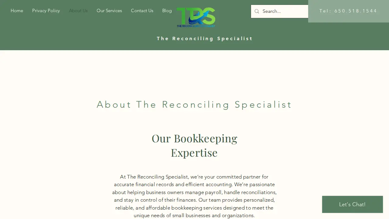 The Reconciling Specialist page