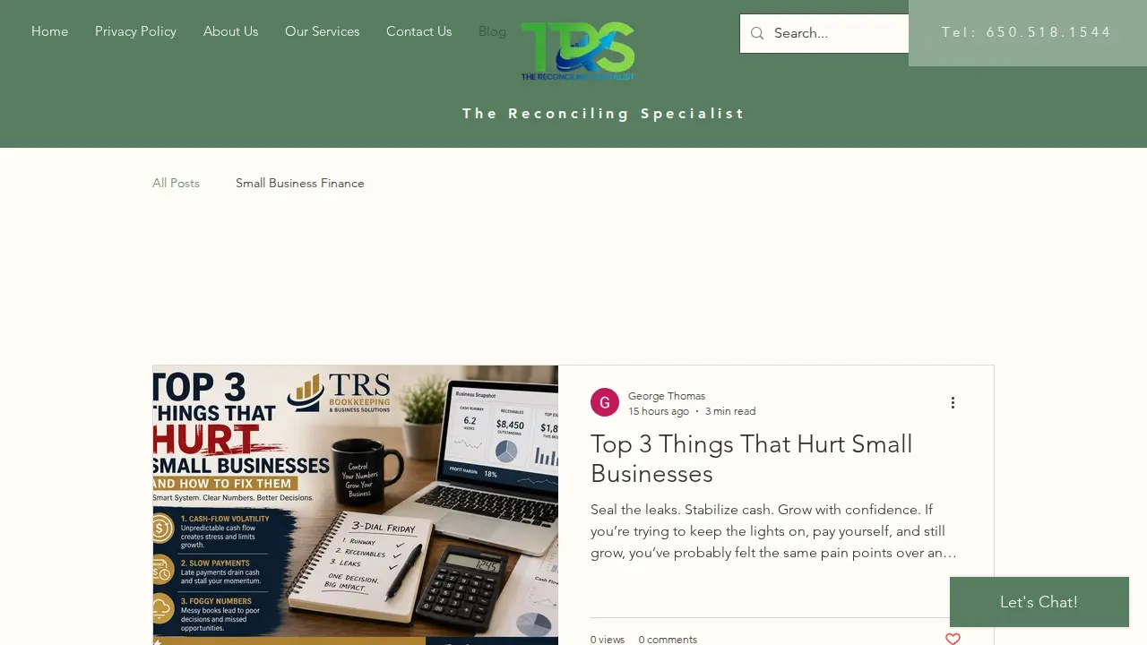 The Reconciling Specialist page