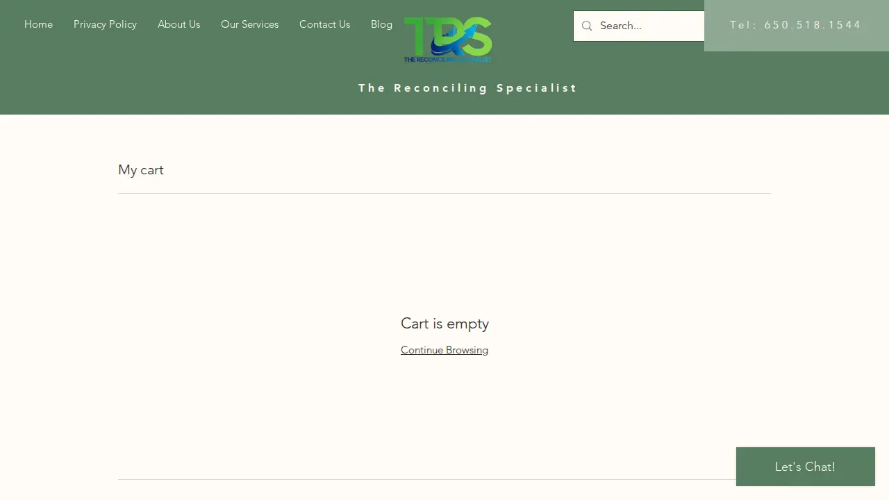 The Reconciling Specialist page