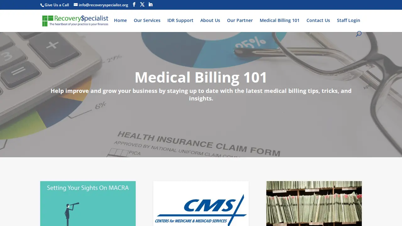 Recovery Specialist Inc page