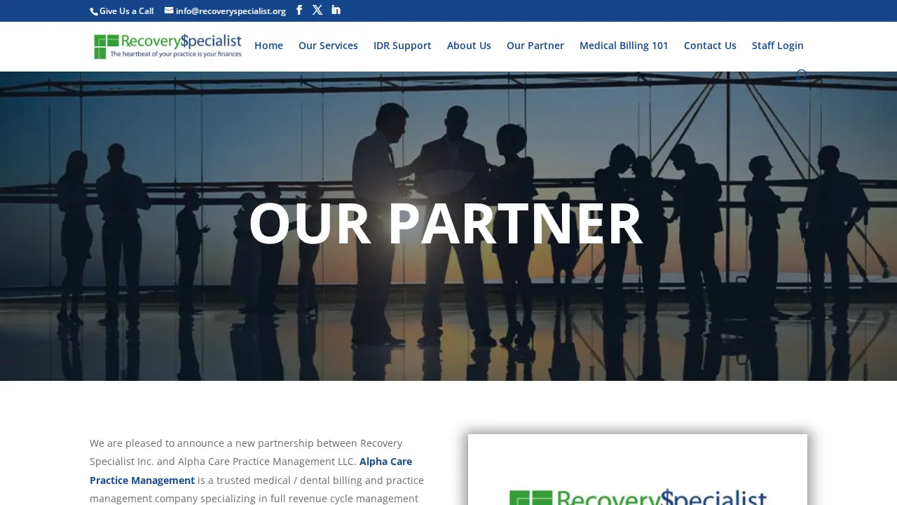 Recovery Specialist Inc page