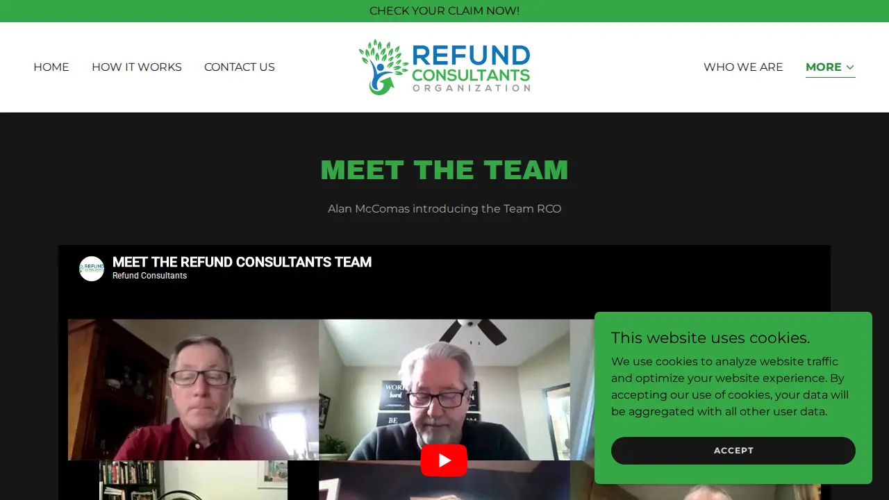 Refund Consultants Organization page