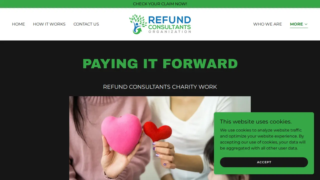 Refund Consultants Organization page