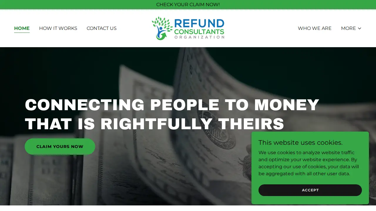 Refund Consultants Organization website