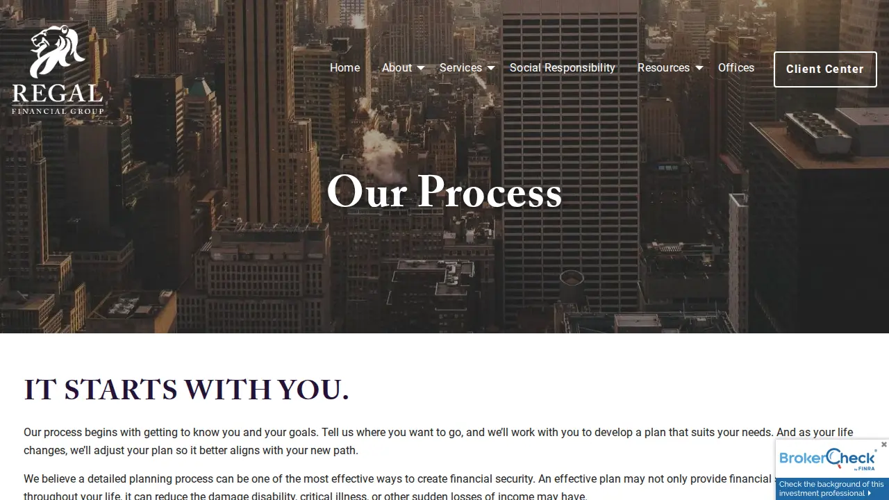 Regal Financial Group page