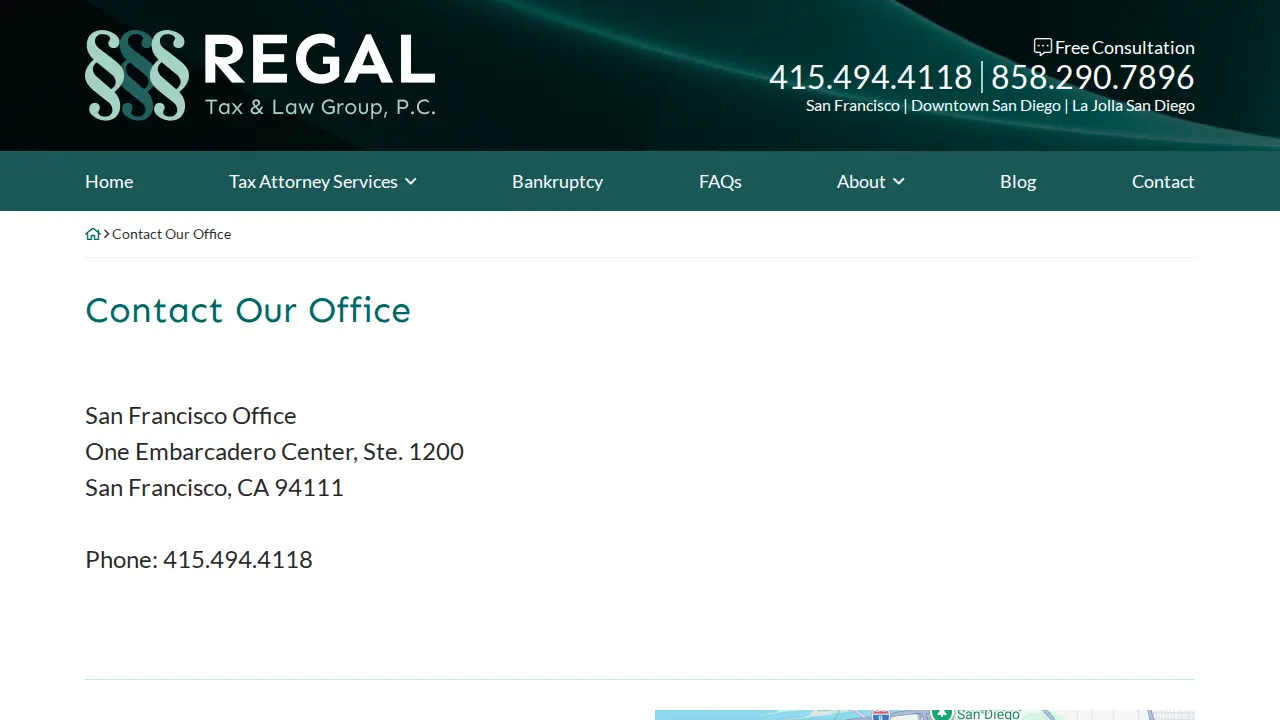 Regal Tax and Law Group page