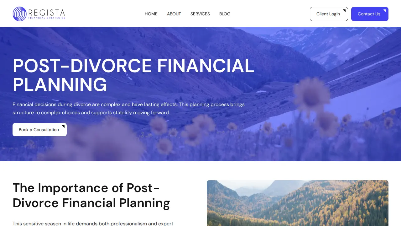 Regista Financial Strategies page