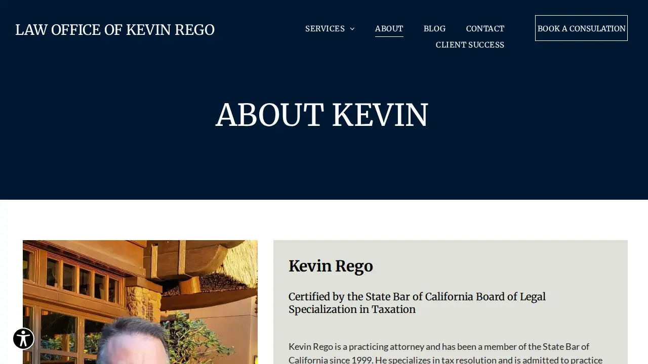Law Office of Kevin Rego page