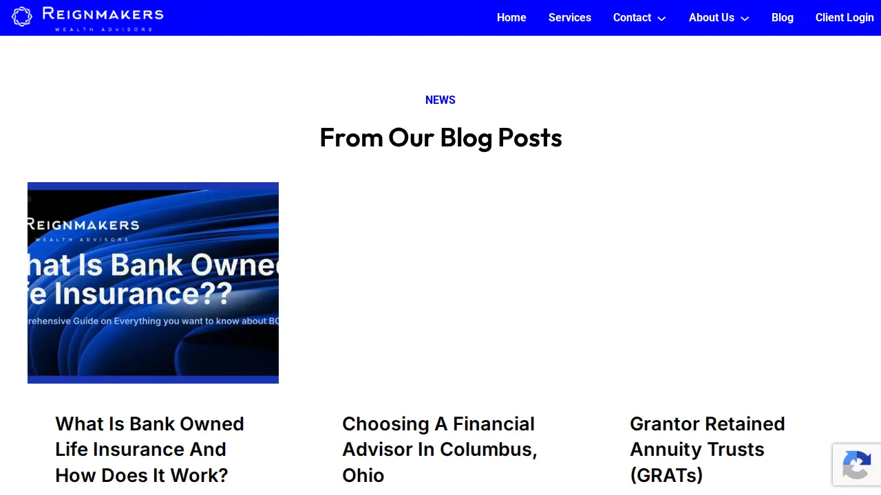 Reignmakers Wealth Advisors: Wealth Management, Retirement Planning, Estate Planning, Tax Optimization page