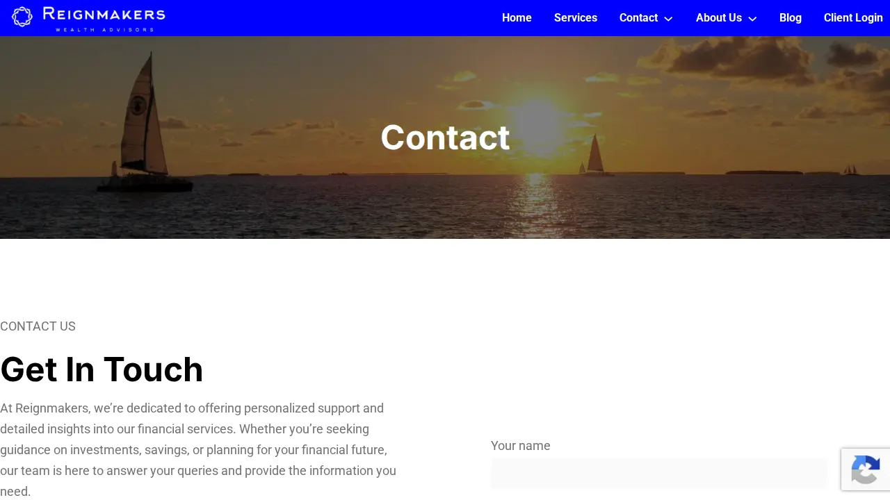 Reignmakers Wealth Advisors: Wealth Management, Retirement Planning, Estate Planning, Tax Optimization page