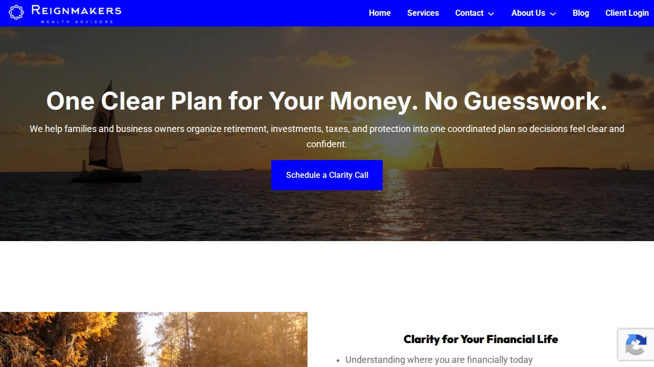 Reignmakers Wealth Advisors: Wealth Management, Retirement Planning, Estate Planning, Tax Optimization page