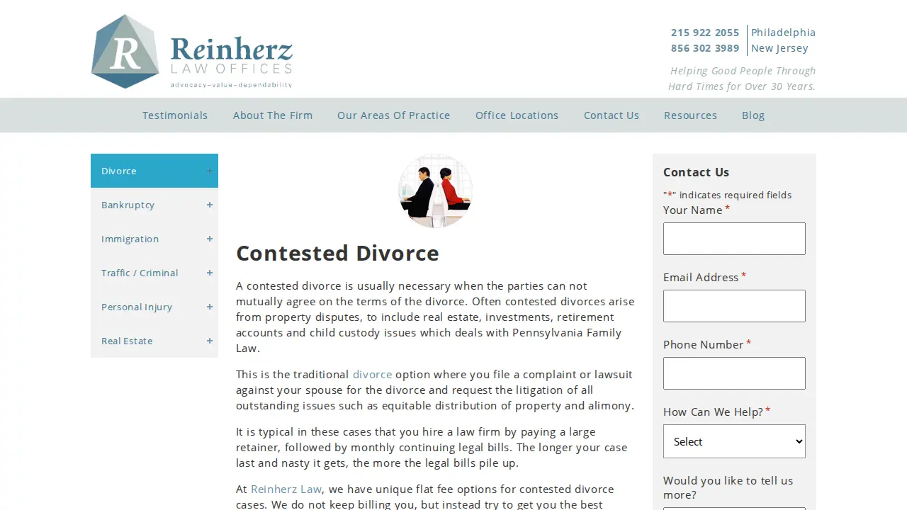 Reinherz Law Offices page