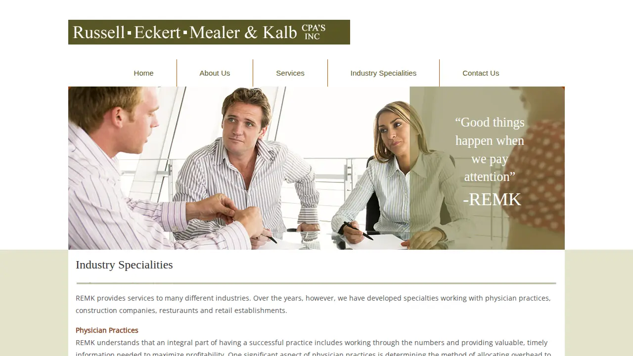 Russell, Eckert, Mealer & Kalb CPA'S page