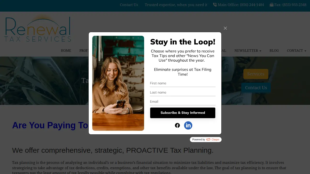 Renewal Tax Services, LLC page