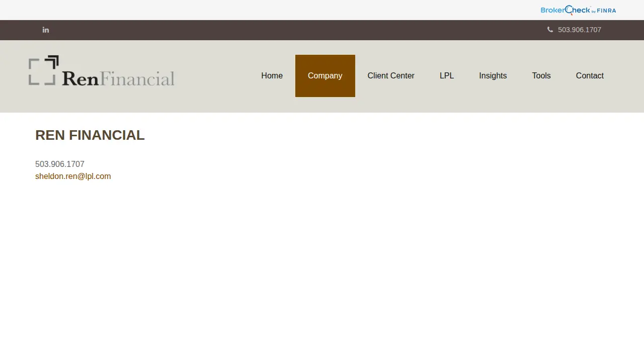 Ren Financial page