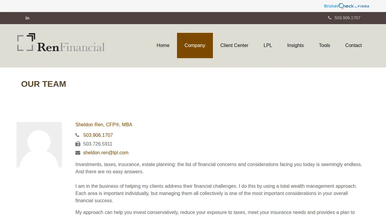 Ren Financial page