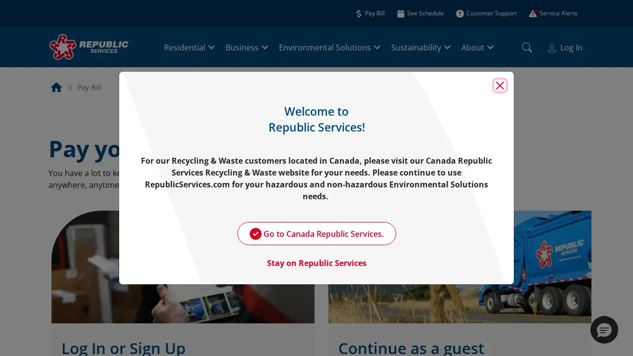 Republic Services page