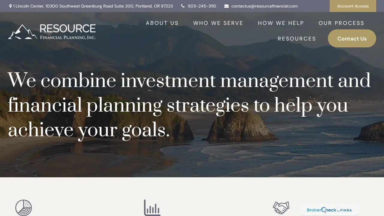 Resource Financial Planning, Inc. page
