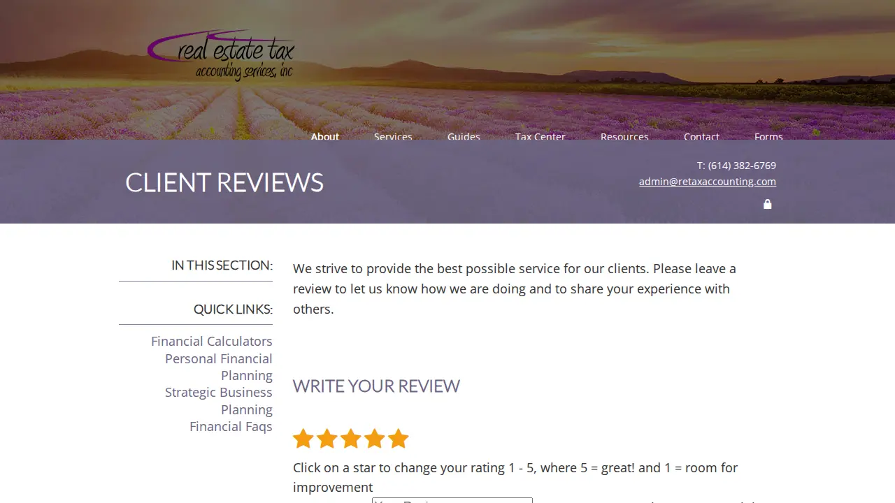 Real Estate Tax Accounting Services, Inc page