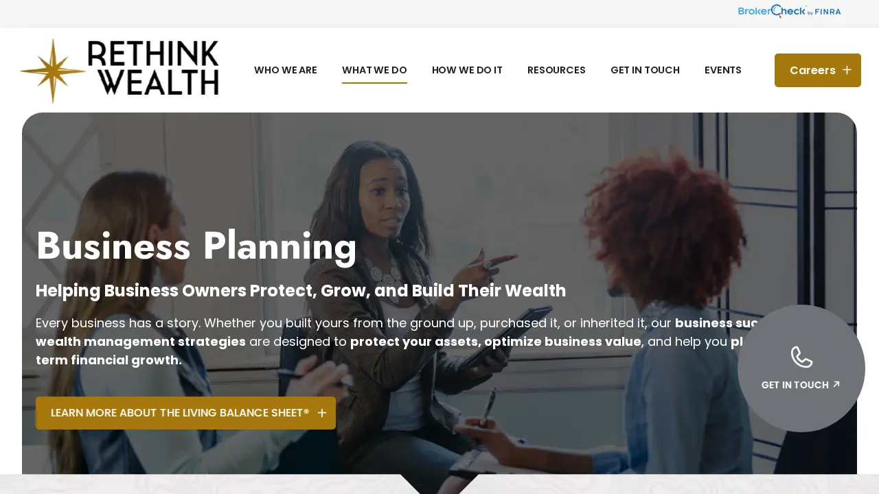 Rethink Wealth page