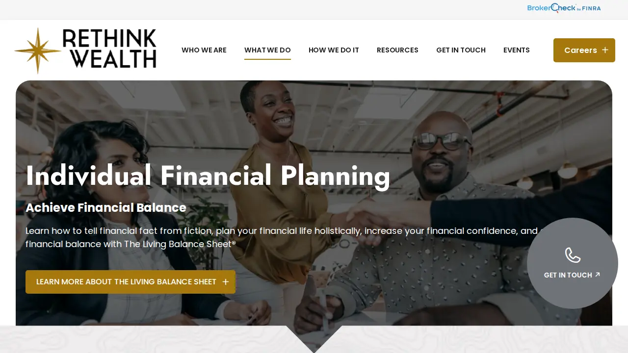 Rethink Wealth page