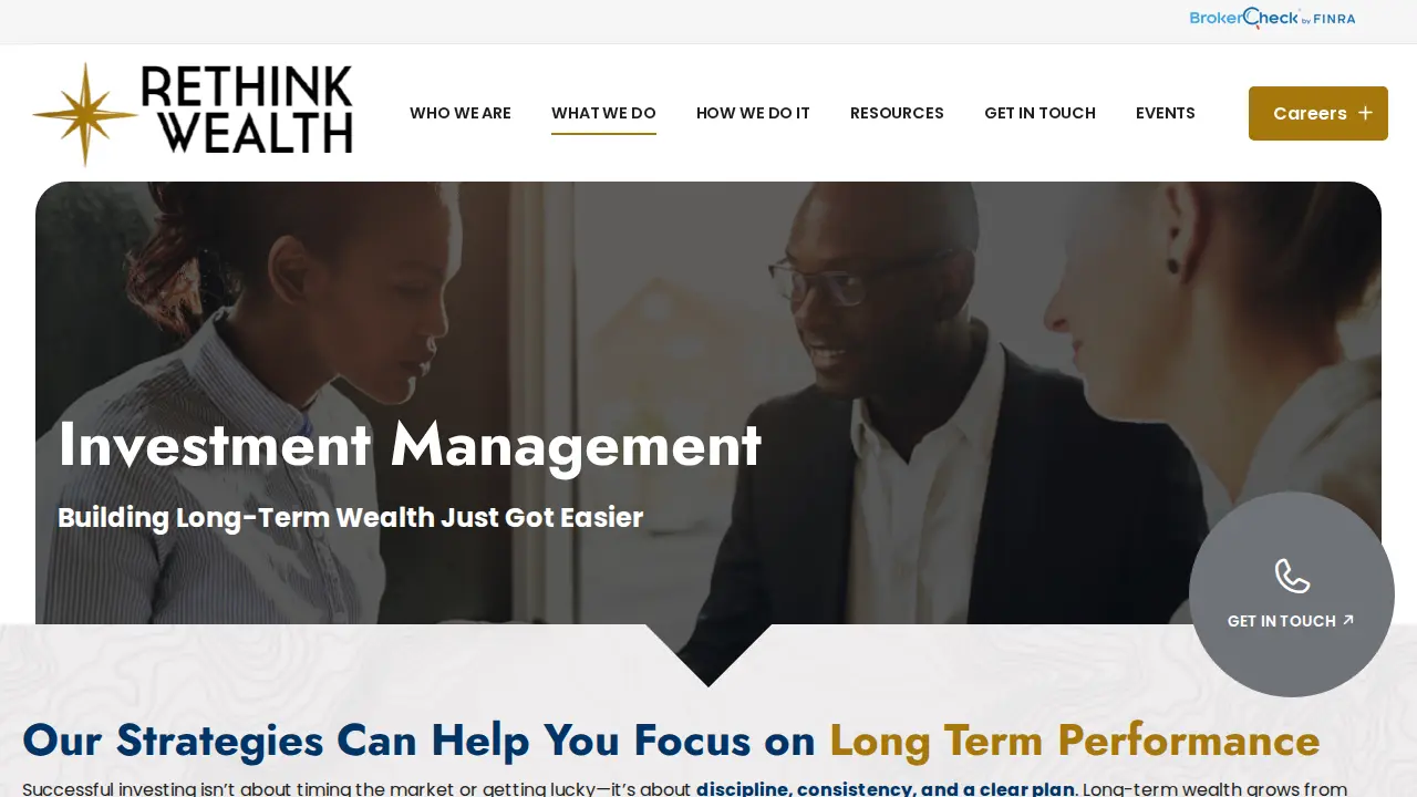 Rethink Wealth page