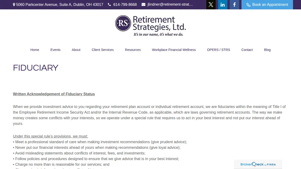 Retirement Strategies, Ltd. page