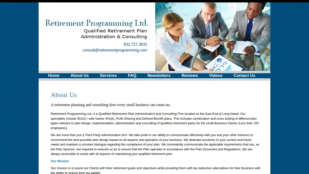 Retirement Programming Ltd page