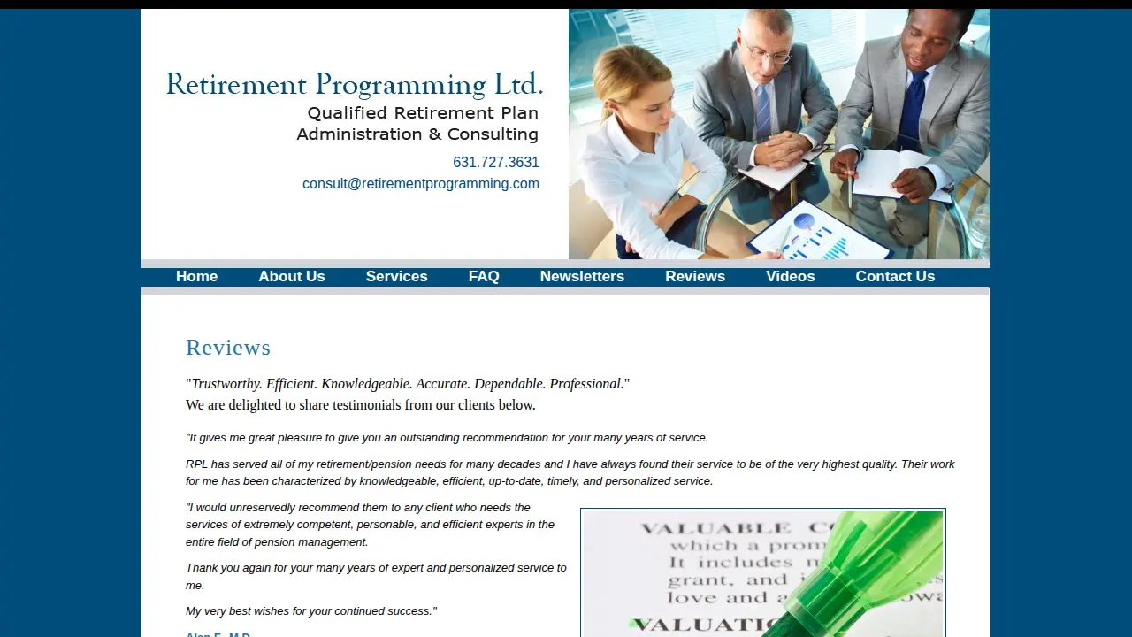 Retirement Programming Ltd page