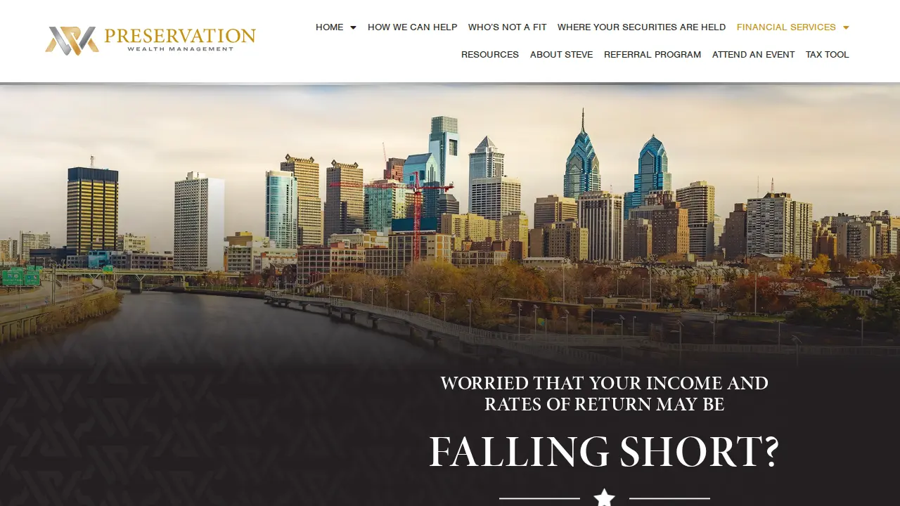 Preservation Wealth Management page