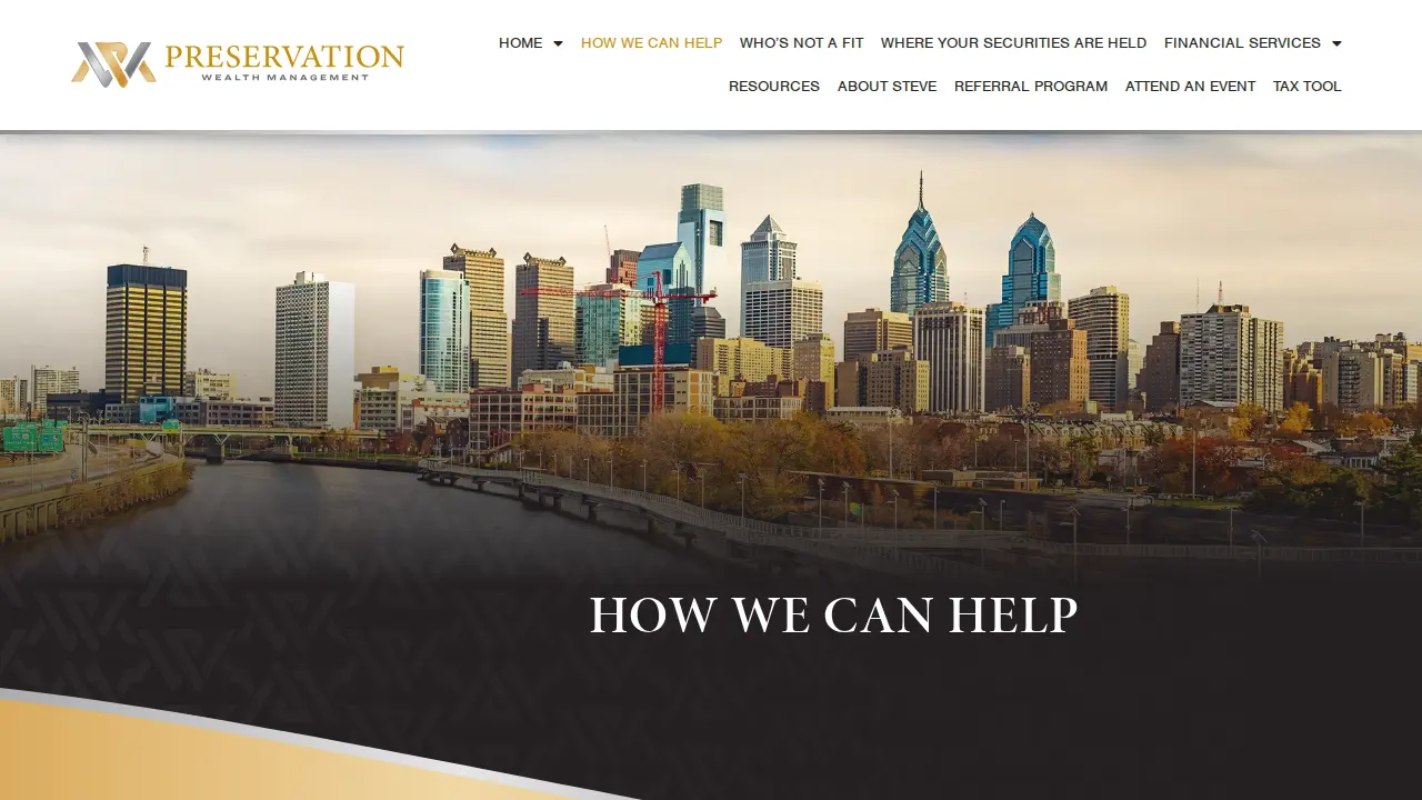Preservation Wealth Management page