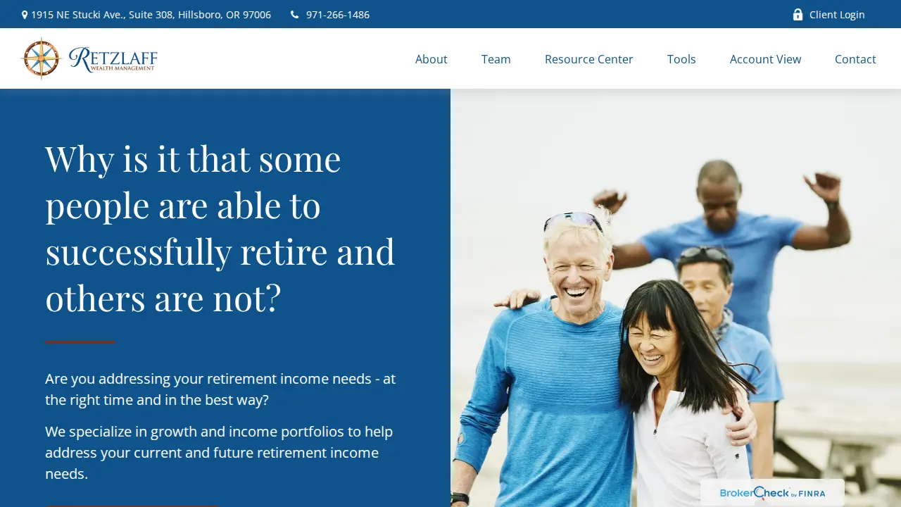 retzlaff wealth management | retirement income planning | portland page