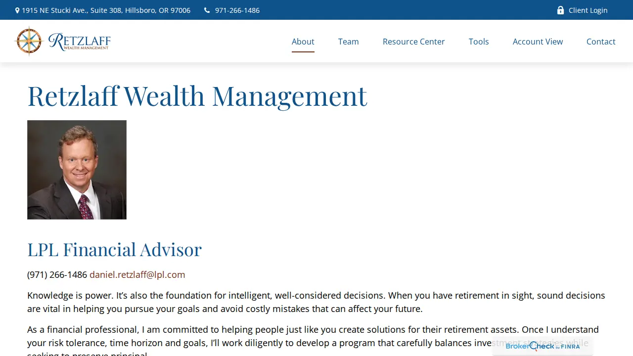 retzlaff wealth management | retirement income planning | portland page