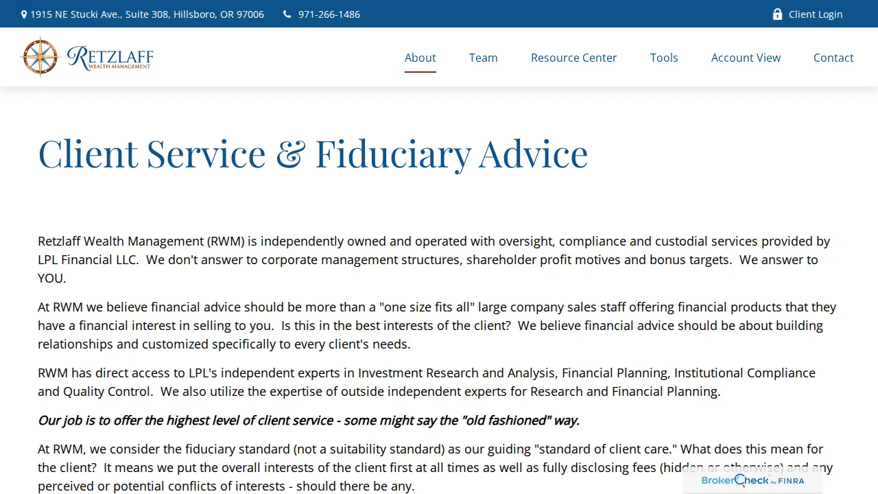 retzlaff wealth management | retirement income planning | portland page
