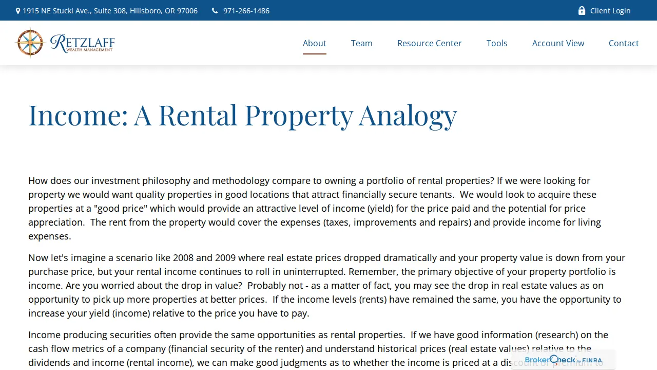 retzlaff wealth management | retirement income planning | portland page