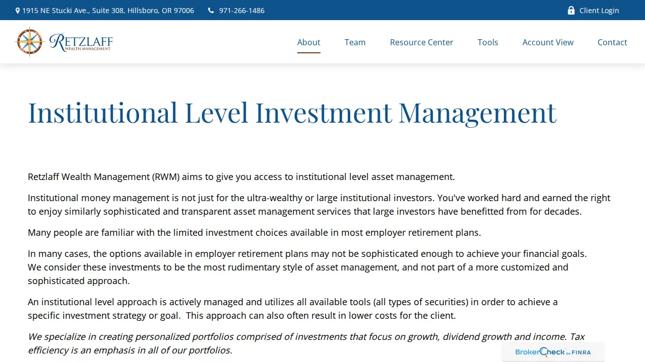 retzlaff wealth management | retirement income planning | portland page