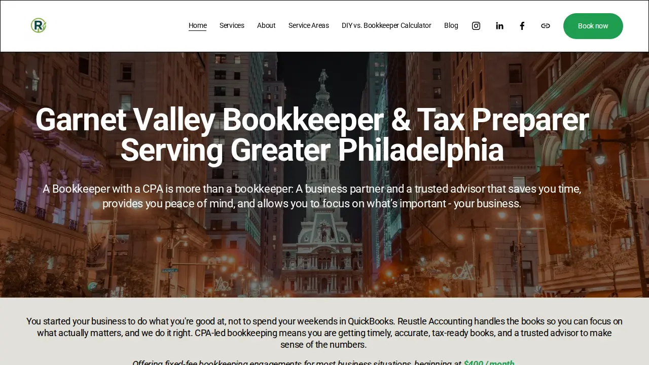 Reustle Accounting and Finance Solutions, LLC website