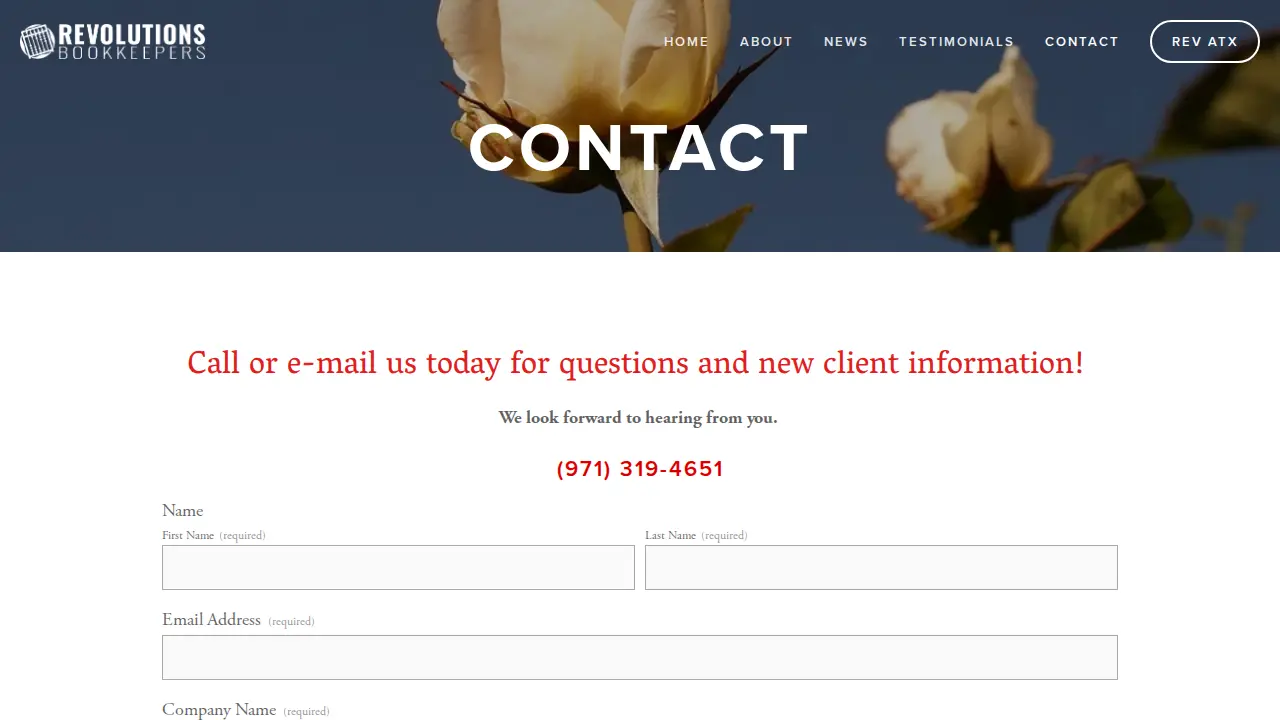 Revolutions Bookkeepers PDX page
