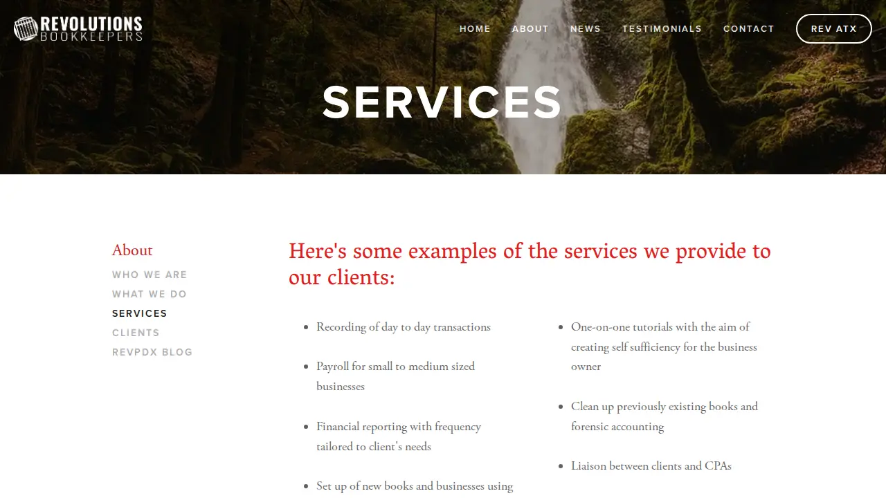 Revolutions Bookkeepers PDX page