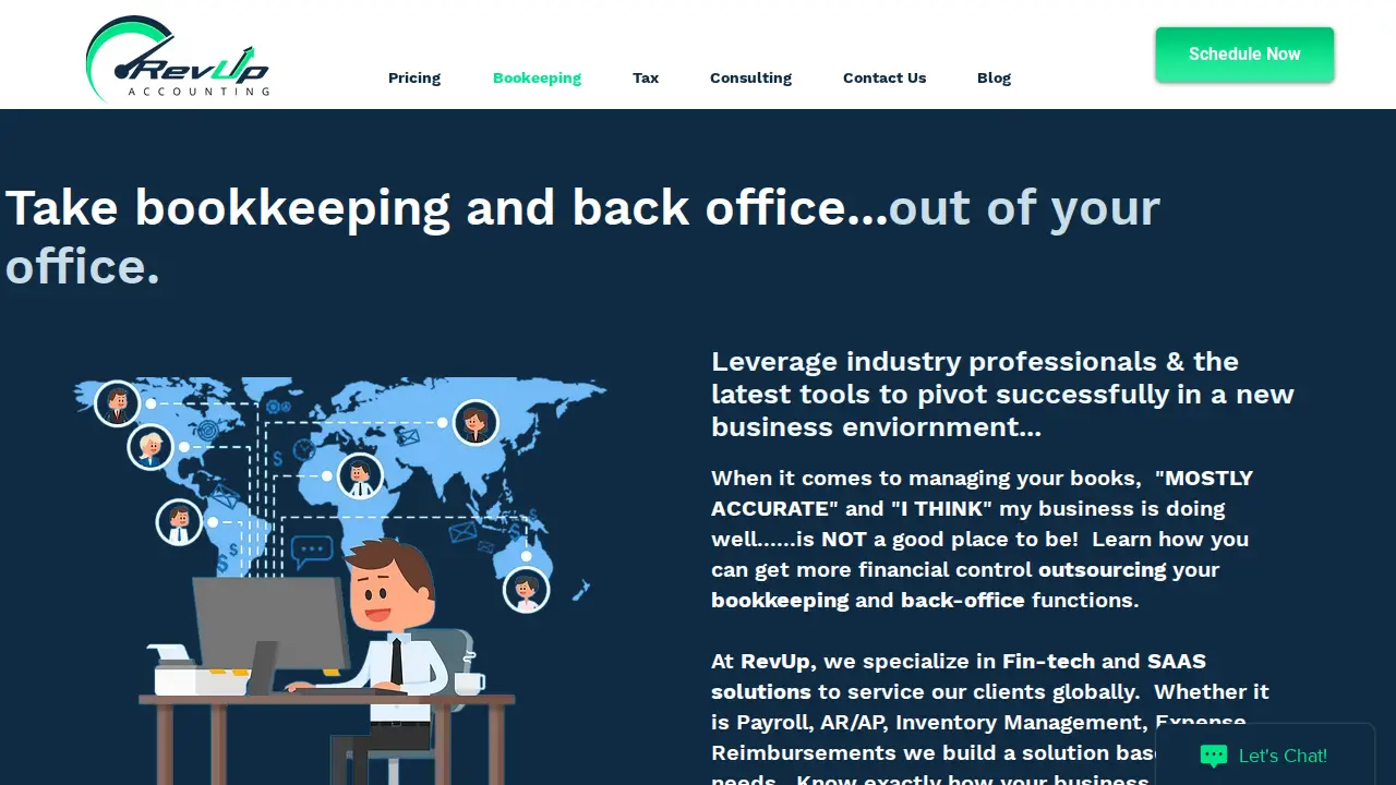 RevUp Accounting page