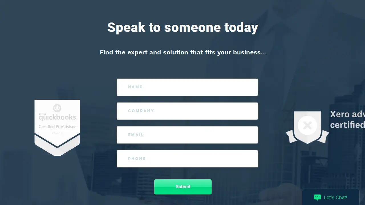 RevUp Accounting page