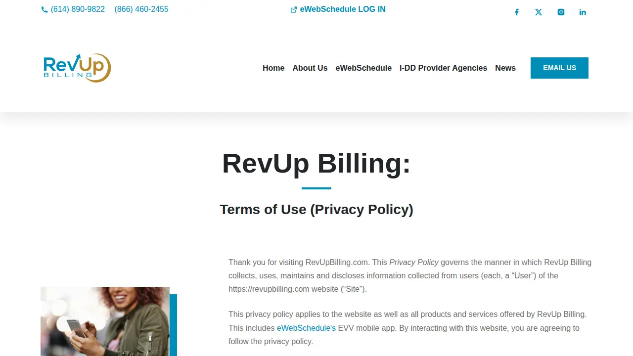 RevUp Billing page