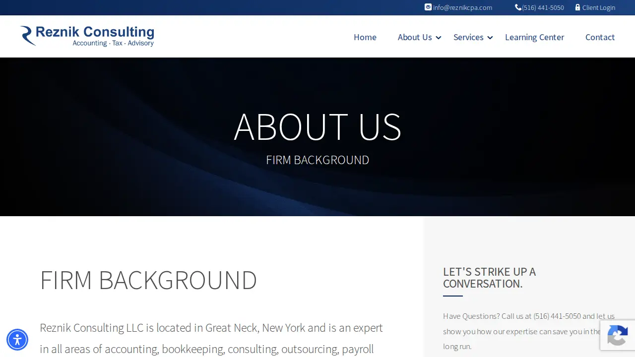 REZNIK CONSULTING LLC page