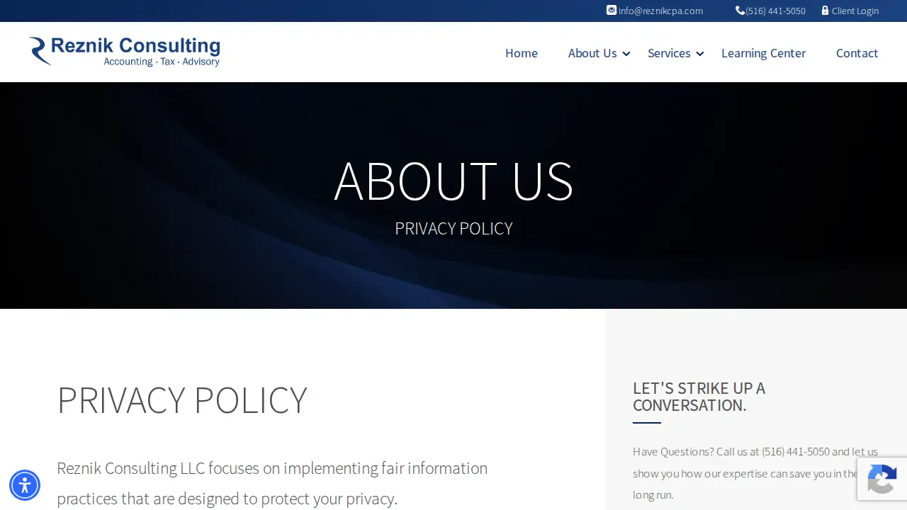 REZNIK CONSULTING LLC page